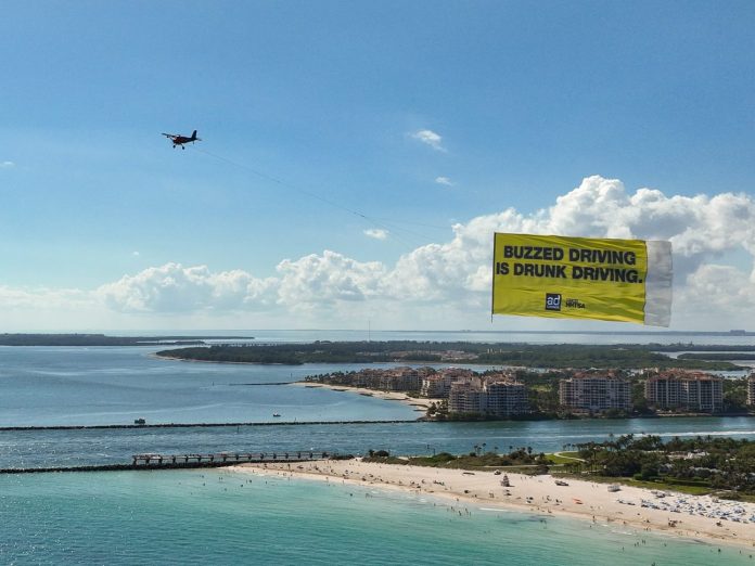 Sustainable Skylines: Drone Banner Advertising in Miami Beach